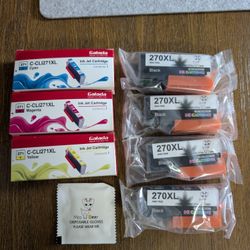 PIXMA Ink Cartridges: 270 XL Black (4) & 271 C-CLI271XL Cyan, Magenta, Yellow