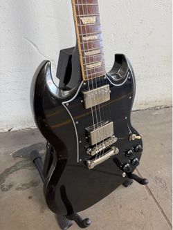 2022 limited edition black sparkle Epiphone SG w push pull coil tap
