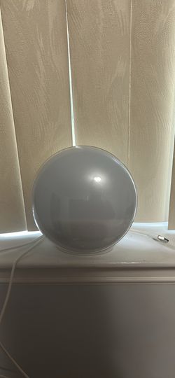 White Spherical Smart Alarm Clock Sound Machine