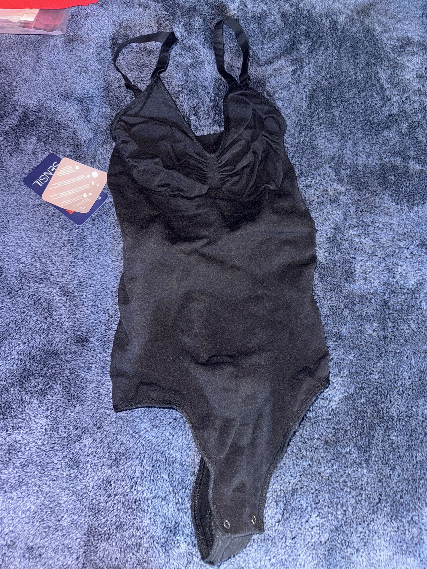 Sensil Women's Size XL/XXL Black One Piece Bodysuit Body Shaper