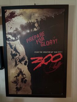300 movie textured promotional picture frame