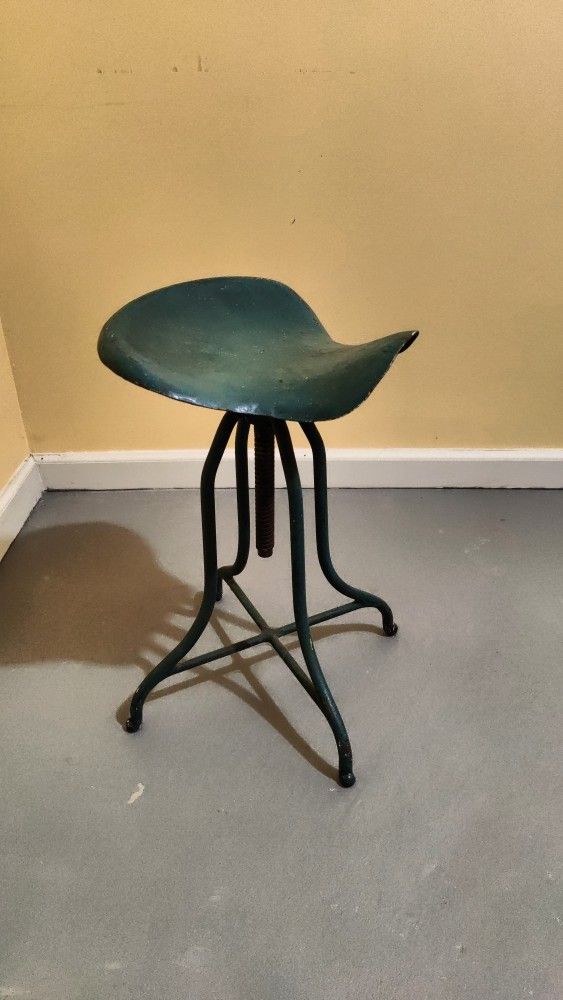 Vintage Industrial Adjustable Stool