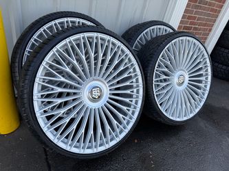 NEW 28 inch tis wheels wrapped in lexani 295/25r28 tires