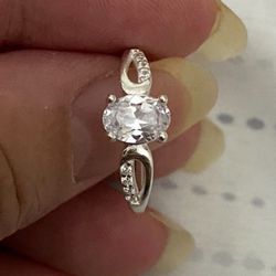 Real 925 Sterling Silver Wedding Ring Size 6