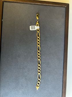 10k gold men’s bracelet fígaro style