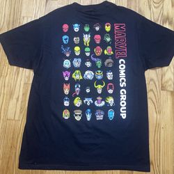 Marvel Comics Group T-shirt Red & Black Sz Large New Without Tags!!