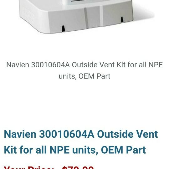 NAVIEN OUTDOOR VENT KIT for Sale in Claremont, CA - OfferUp