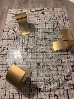 Z Gallerie Sculptural Glass Dining Table