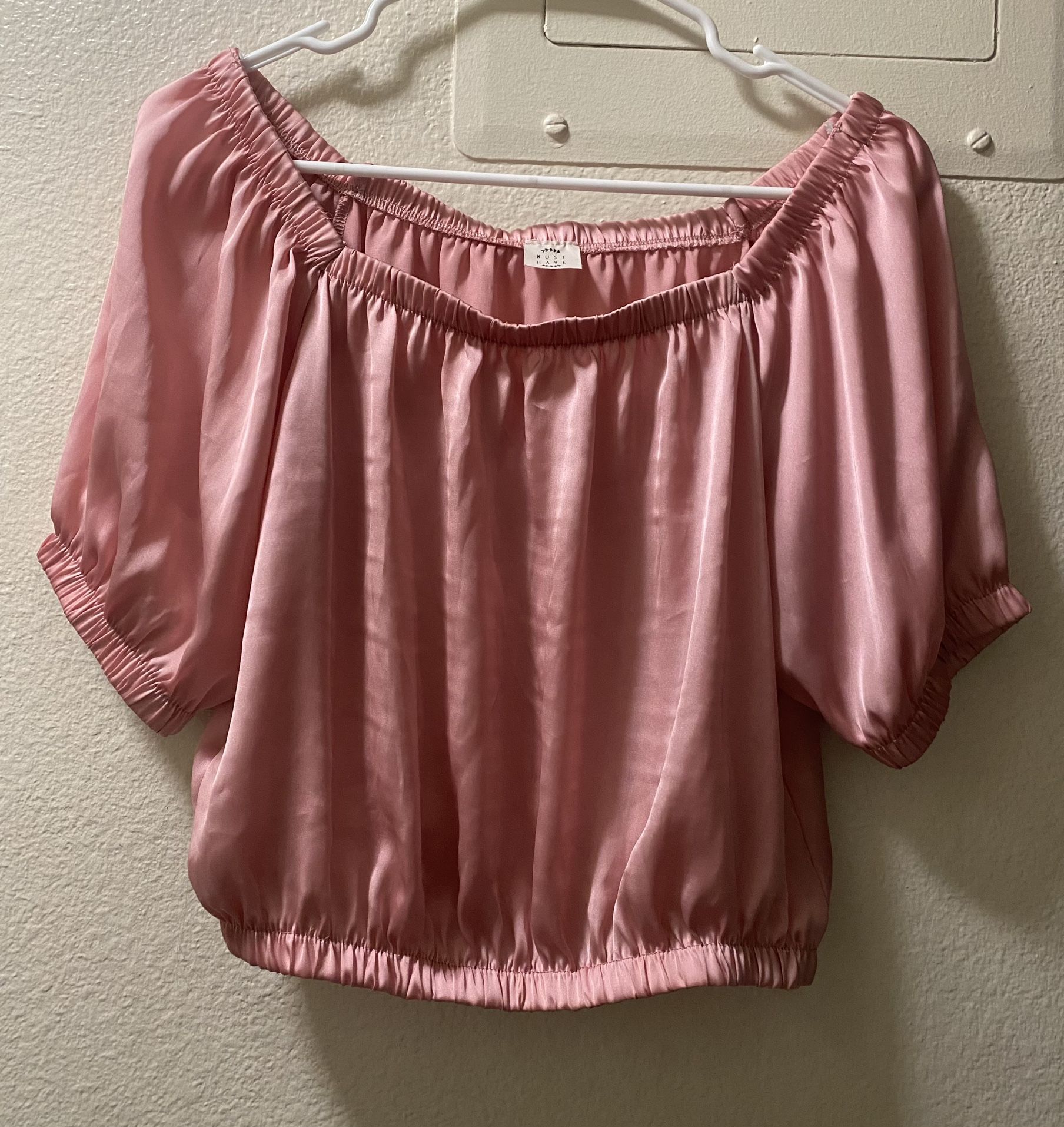 Pink Satin Top