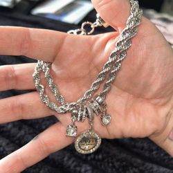 Women’s Silver GUESS  Charm Bracelet
