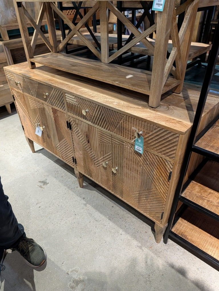 Mango Wood Two Drawer Four Door Cabinet