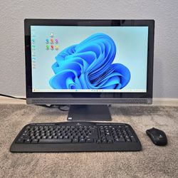 HP Windows 11 PC. All In One desktop computer. 24-inch LED touchscreen. Wireless keyboard and mouse 