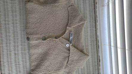 Zara button up crop shirt