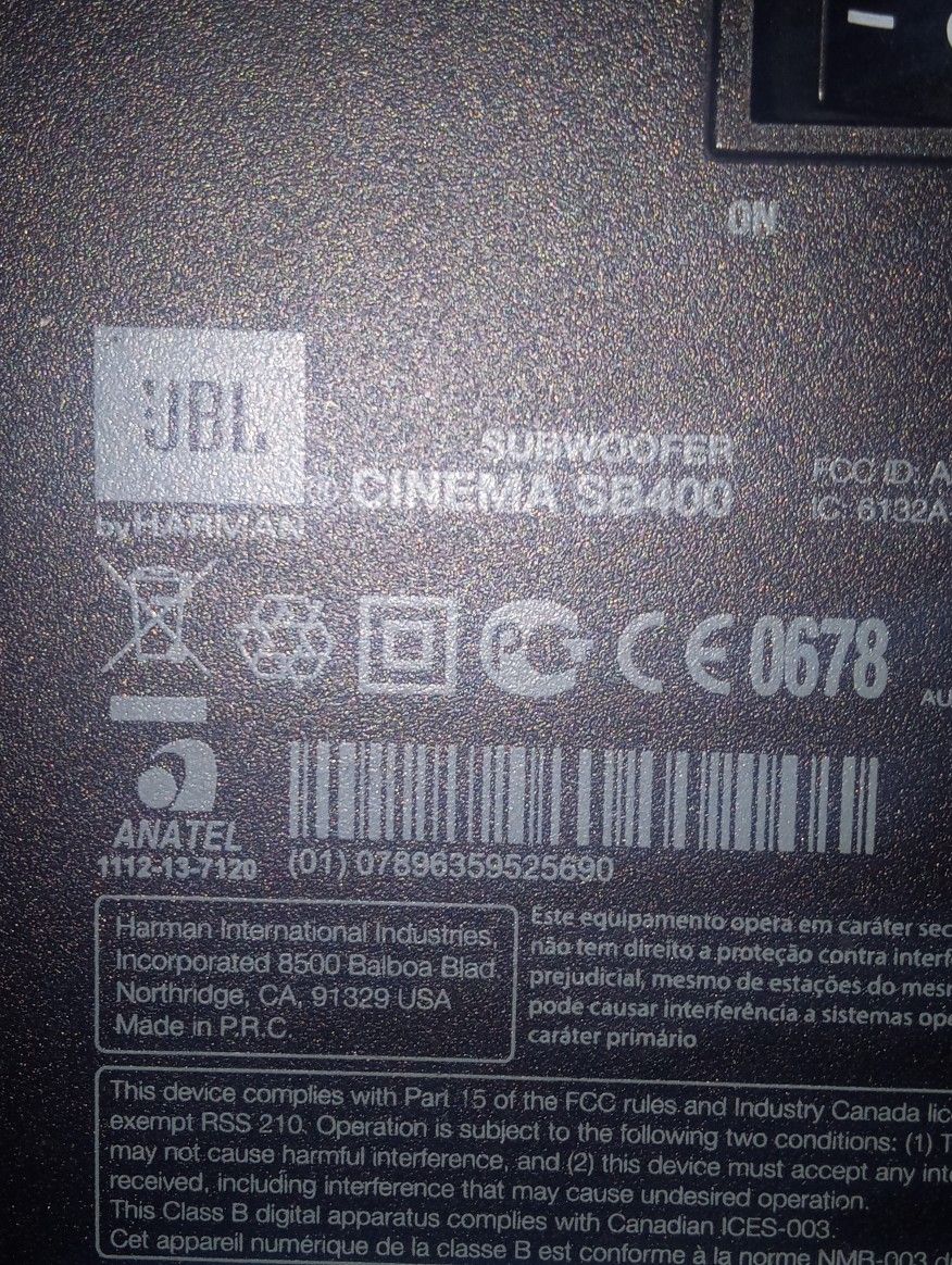 JBL Blue Tooth Subwoofer