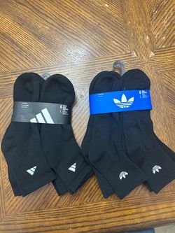 NWT Adidas men’s cushioned high quarter socks 12 packs
