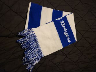 Vintage 90s LA Dodgers Knit Scarf Rossmor Industries Deadstock Unworn MLB USA
