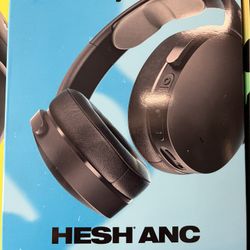 Skullcandy Hesh ANC Over-Ear Noise Cancelling Wireless Headphones with Charging Cable, 22 Hr Battery, Microphone, Works with iPhone Android and Blueto