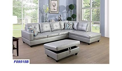 New Sectional with Storage Ottoman