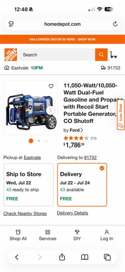 Ford Dual fuel generator