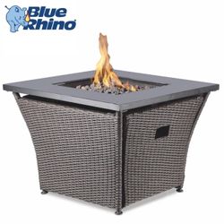 Blue Rhino 32-in W 50000 Maximum BTUs Steel Square Liquid propane Fire pit table