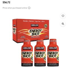 Kirkland Signature Energy Shot, 48 Bottles, 2 Ounces Each