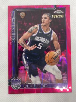 2025 Topps Chrome Update NBA Nique Clifford 174 RC Fuschia? Raywave parallel /299