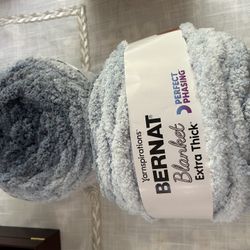 Bernat Blanket, Extra Thick, Chanel Yarn-2- NEW