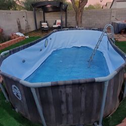 20ft X 10ft X 48 In Coleman Power Steel Above Ground Pool With Pump & Vacuums