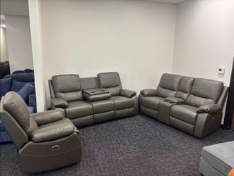 BRAND NEW 3 PIECES RECLINERS SOFA COUCH SET