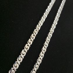 Solid Sterling Silver Chain Necklace Bracelet 