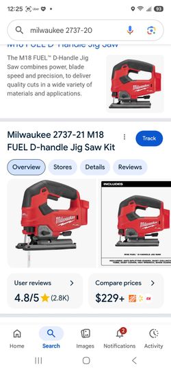 NIB Milwaukee D-handle Jig Saw 2737-20