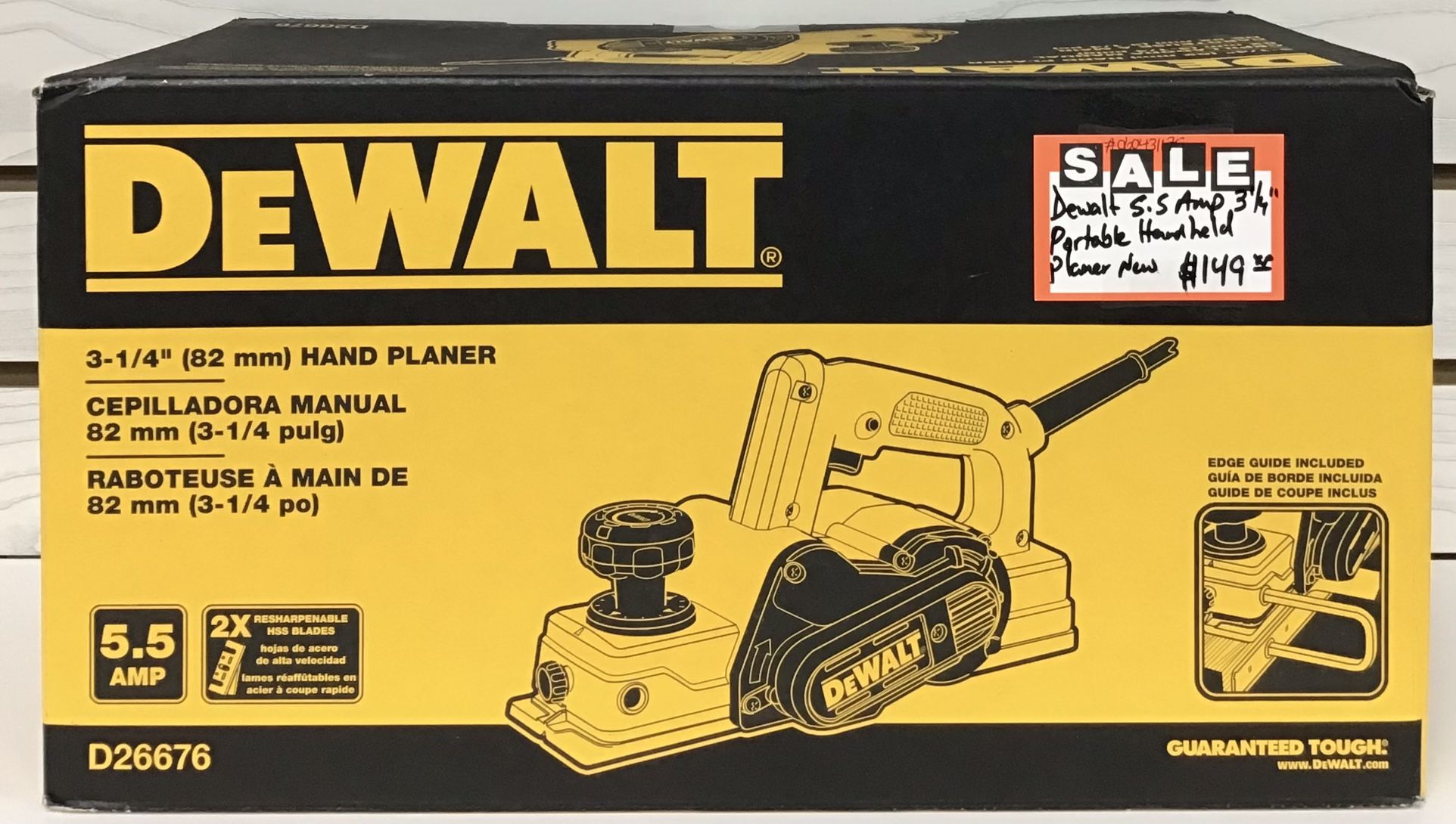 Dewalt 5.5 Amp 3 1/4” Portable Handheld Planer New