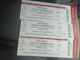 Diamond Back Tickets for today