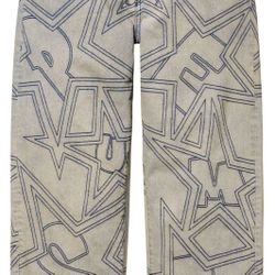 Supreme Stars Topstitch Baggy Jean (Dirty Indigo)