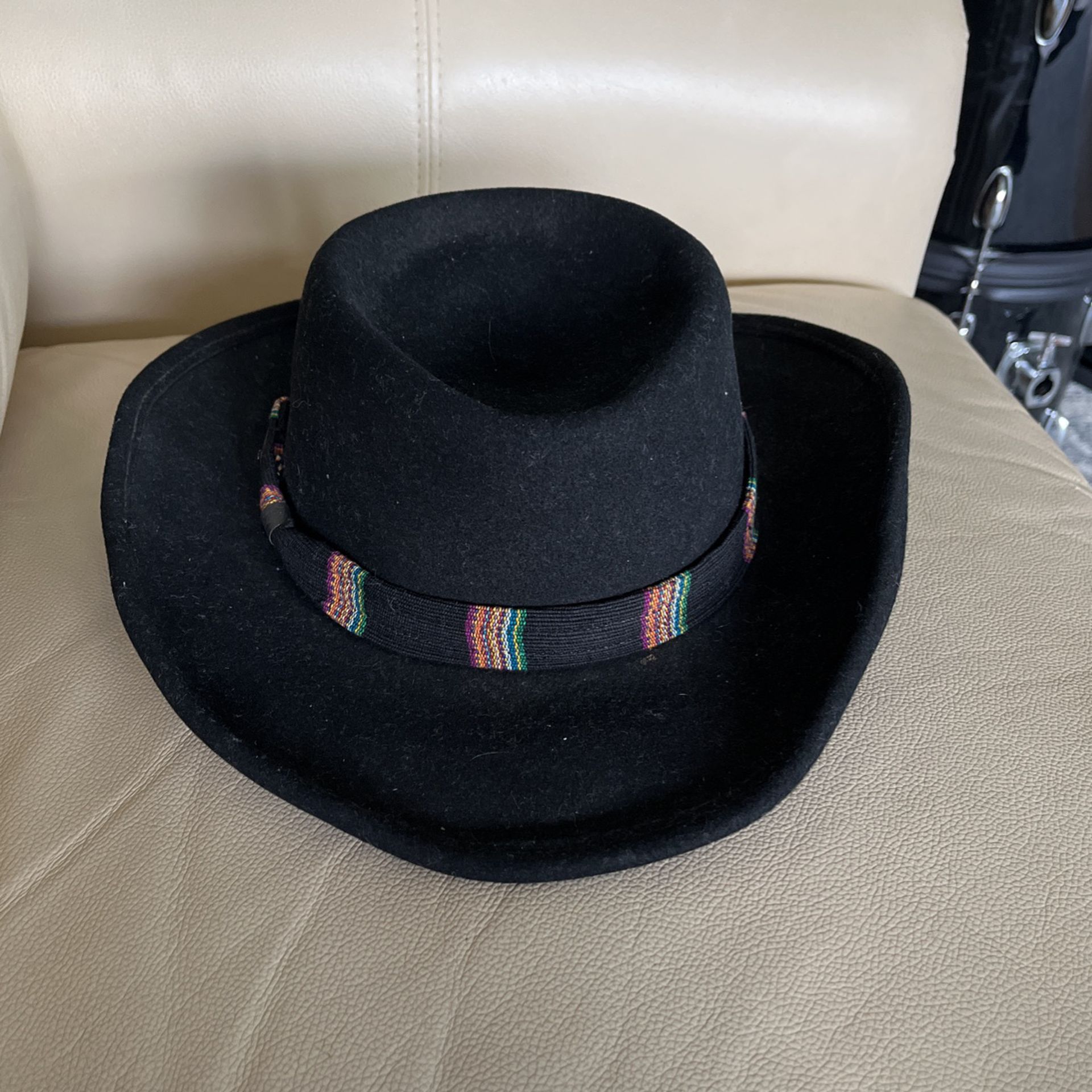 Black Felt Western Style Hat