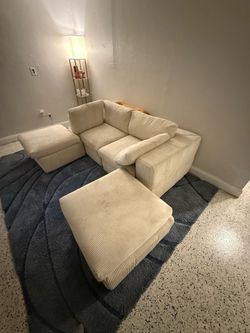 Couch with ottoman for sale