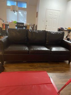 Brown Leather Couch