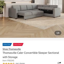 Sectional couch bed