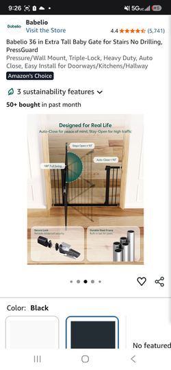 Tall baby gate