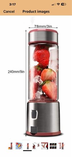Portable Blender USB Rechargeable Smoothie on The Go Blender Cup Protein Shakes Fruit Mini Mixer for Home Sport Office Camping   $99