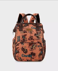 *NWT* Wrangler Retro Aloha print canvas backpack with Wrangler tote