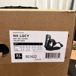 Snowboard Bindings Size 11-13,5 XL Black 