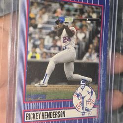 1991 Pepsi SP Rare Baseball Card Rickey Henderson HOF
