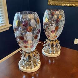 Pair of Hollywood Regency Style Vintage Lamp