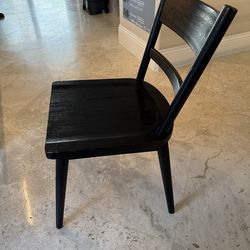Crate and Barrel Arno Black hardwood Chairs