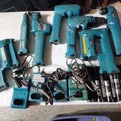 Lot of Vintage Makita battery powered tools