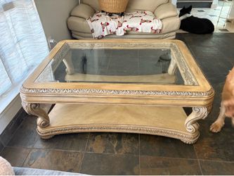 Coffee table with matching side tables