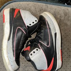 Nike Air Jordan 2 II Retro Infrared 23 Black Size 11 Sneakers Preowned 