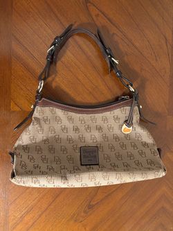 Authentic Dooney & Bourke Signature Shoulder Bag – Fair Condition