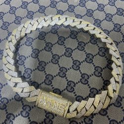 Stainless Steel Bust Down Choker With Stones